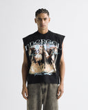 Rodeo Thunder Horses Sleeveless Tshirt Black