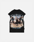 Rodeo Thunder Horses Sleeveless Tshirt Black