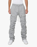 EPTM STACKED CARGO SWEATPANTS-H.GREY