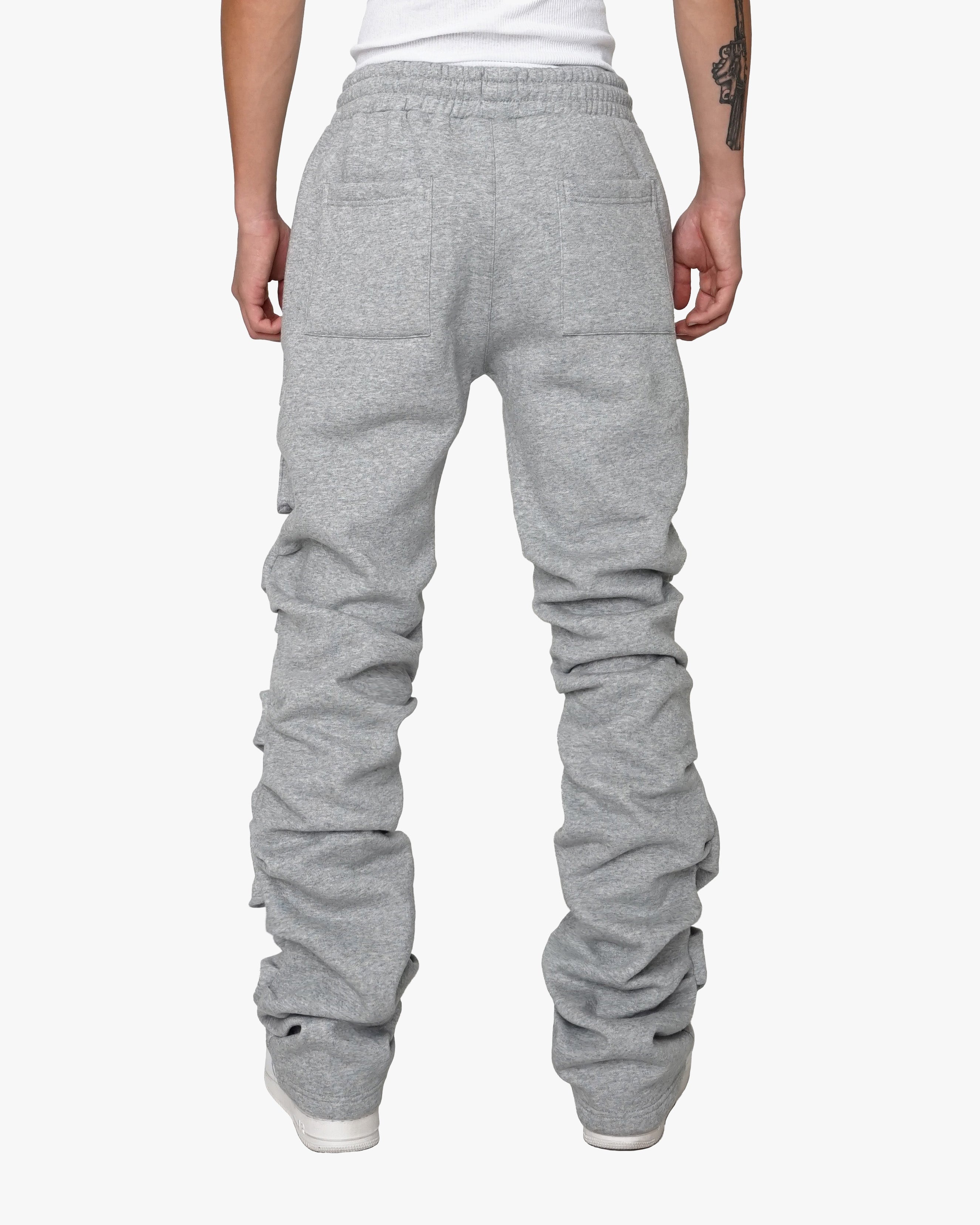 EPTM STACKED CARGO SWEATPANTS-H.GREY