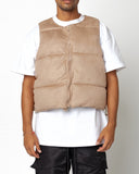 EPTM SUEDE BUBBLE VEST-TAN