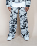 EPTM TAPESTRY CARGO PANTS - BLACK