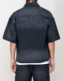 EPTM BOXY DENIM SHIRT - BLACK