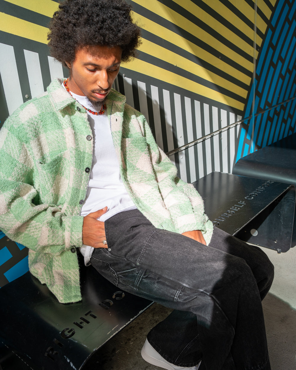 EPTM TWEED FLANNEL SHIRT - EMERALD