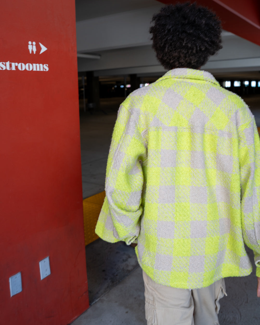 EPTM TWEED FLANNEL SHIRT- NEON GREEN