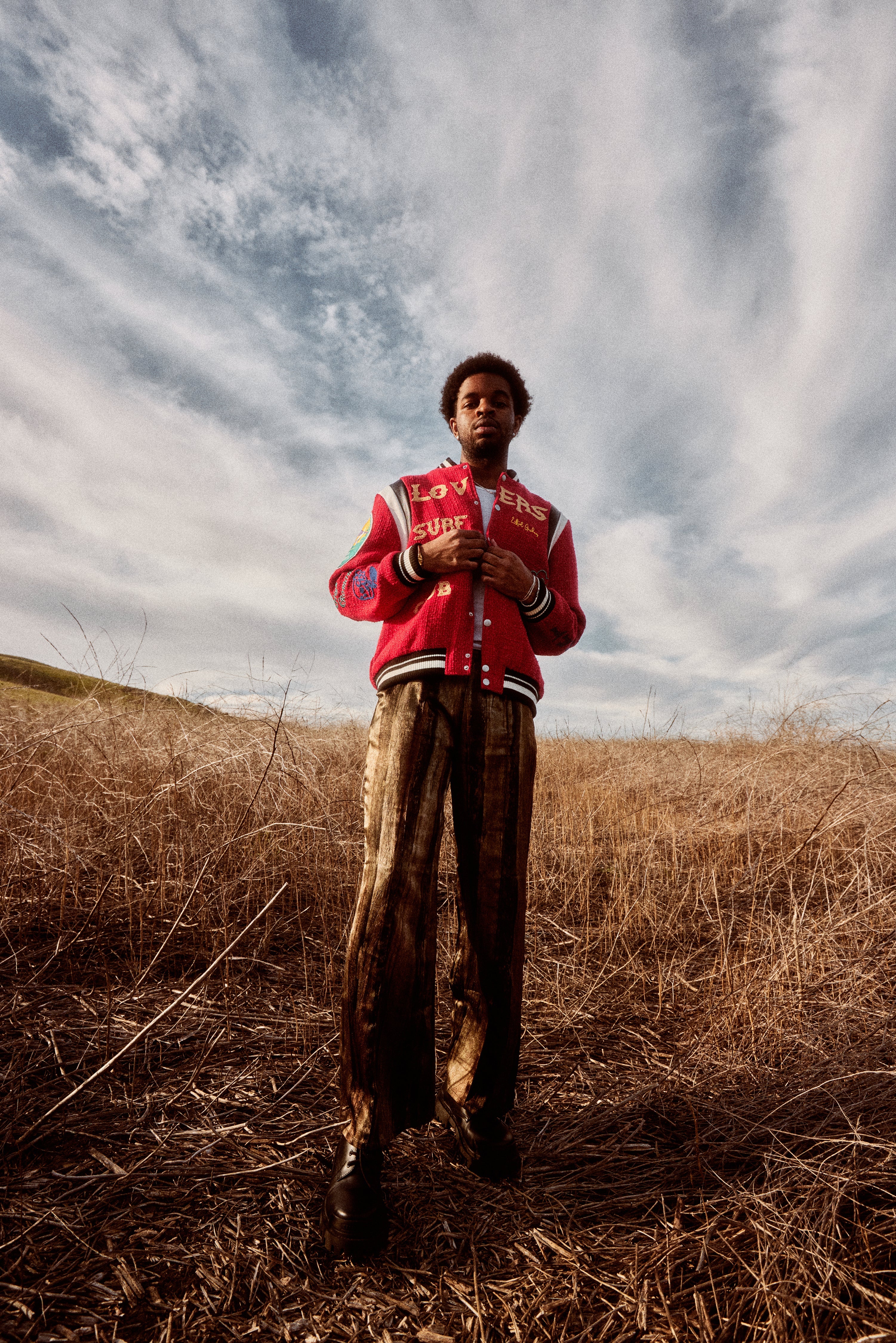 "Lovers" Surf Club Varsity Letterman Jacket (True Red)