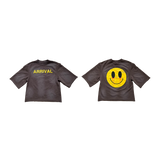 CROPPED CREWNECK T SHIRT (BROWN)