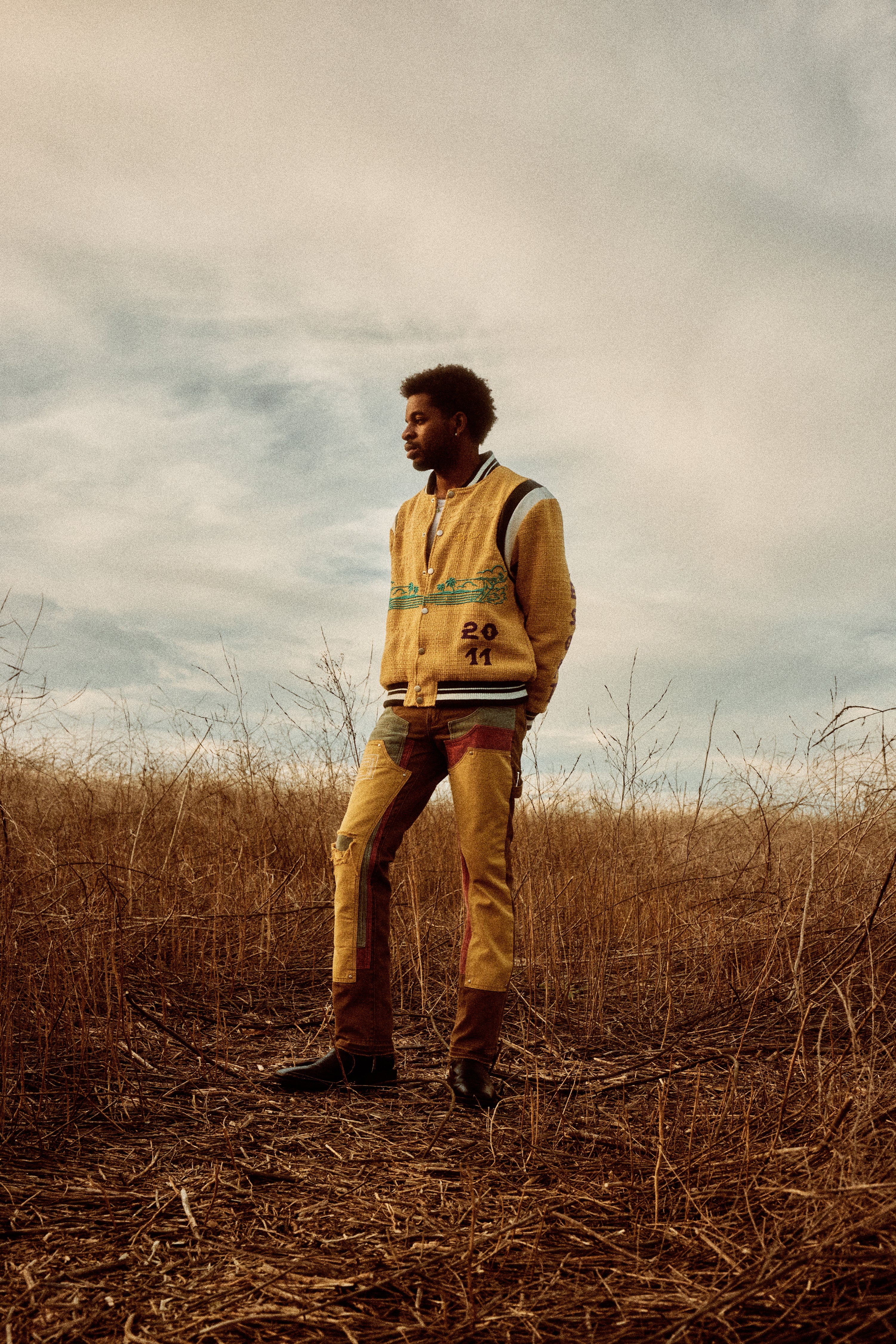 "Lovers" Surf Club Varsity Letterman Jacket (Mellow Yellow)